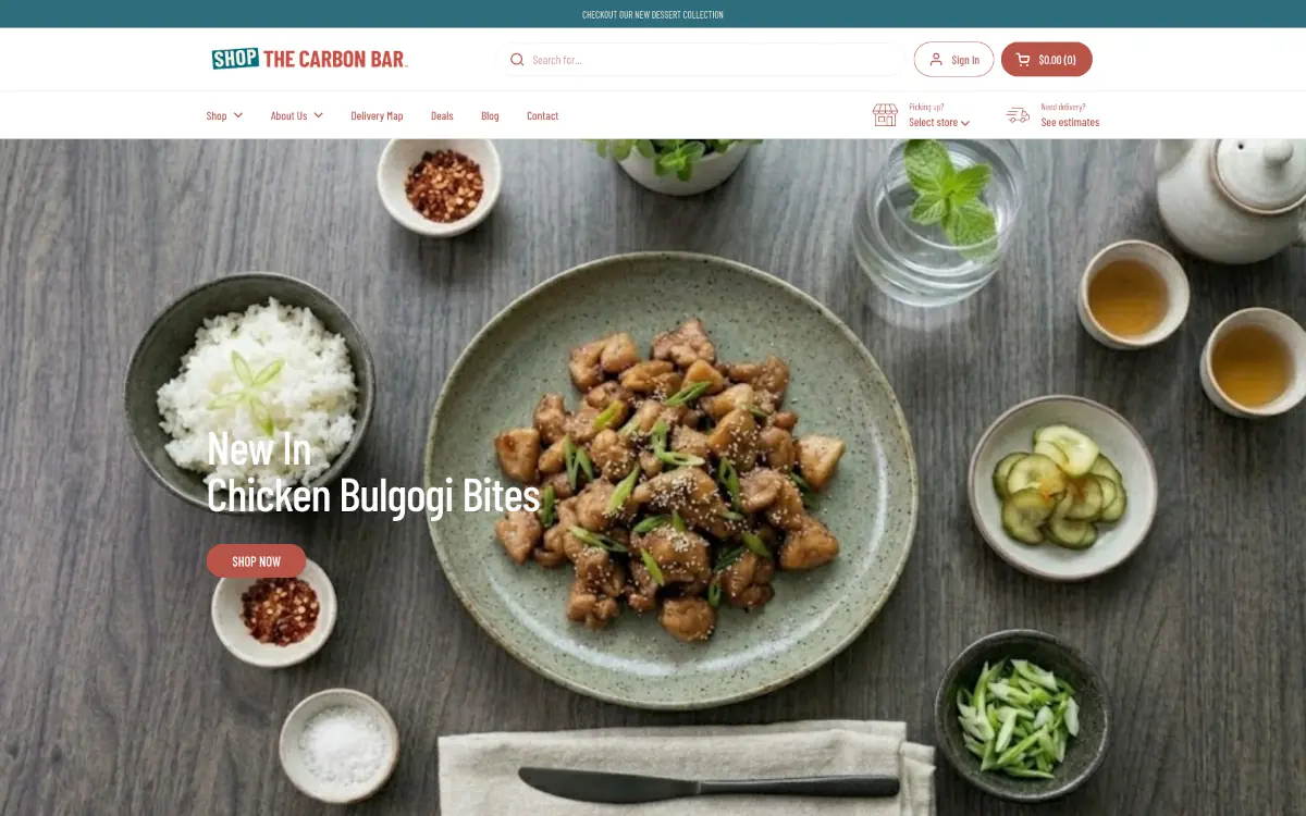 Shop The Carbon Bar online store homepage