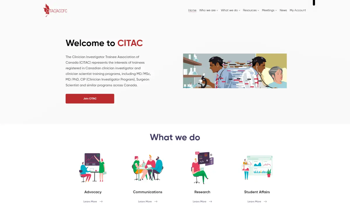 CITAC website homepage